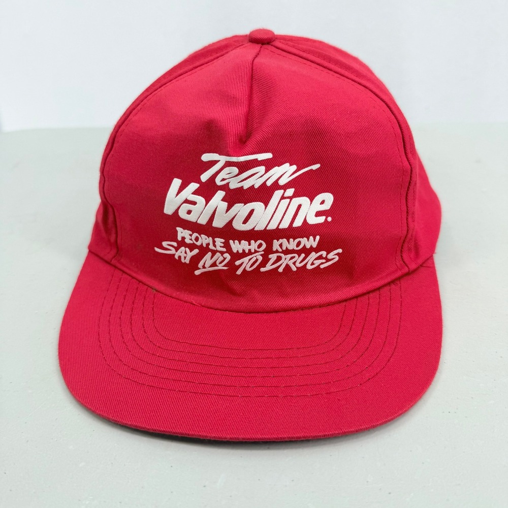 Team‎ Valvoline Snapback Hat Mens Red White Say No To Drugs Nascar Racing Cap